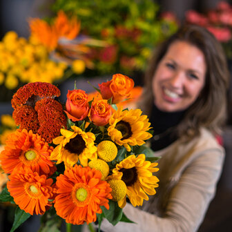 Bloemistenkeuze oranje bloemen